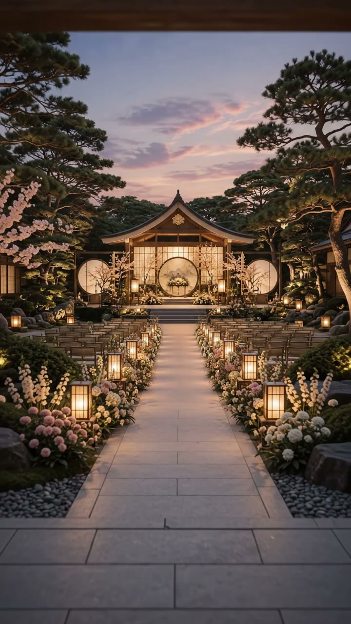 Contoh undangan pernikahan tema Japanese